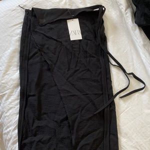 Zara Black Wrap Skirt